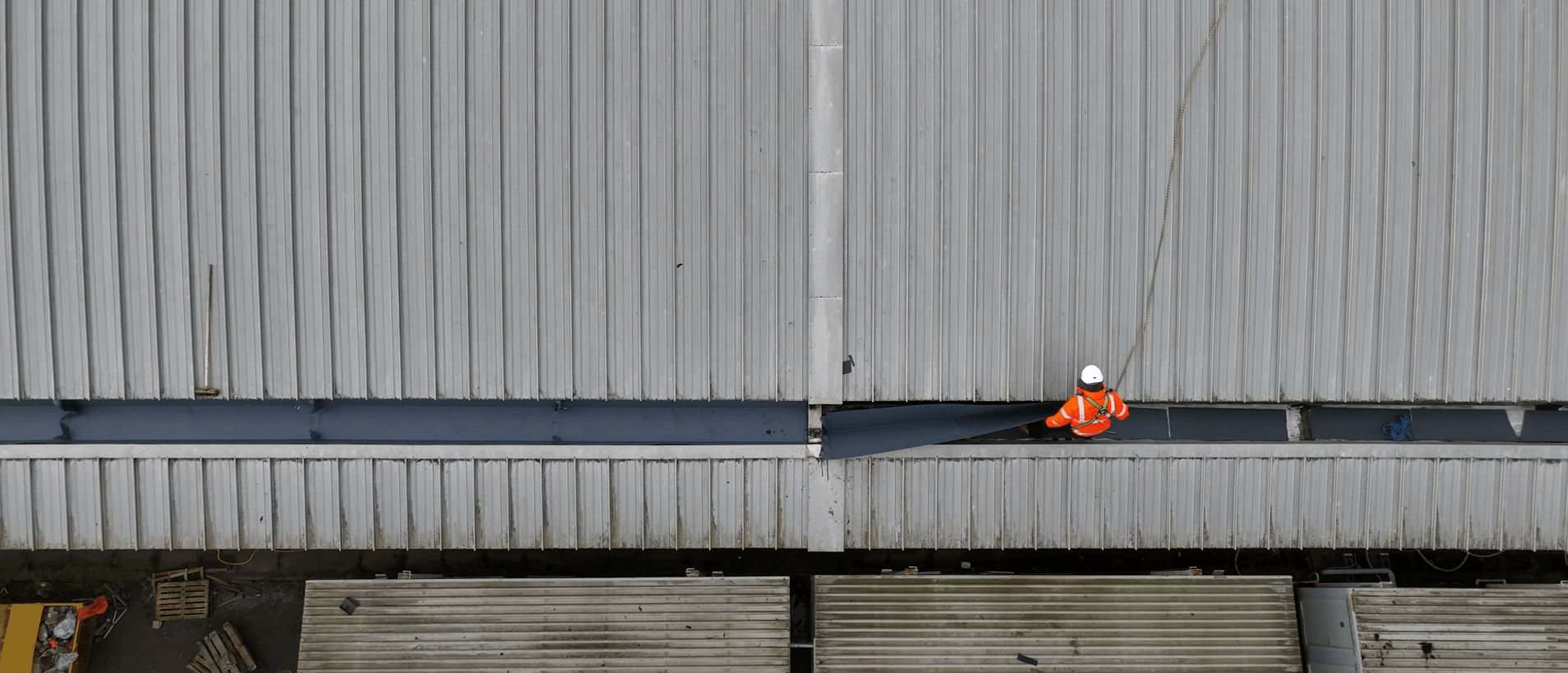 commercial gutter membrane installation