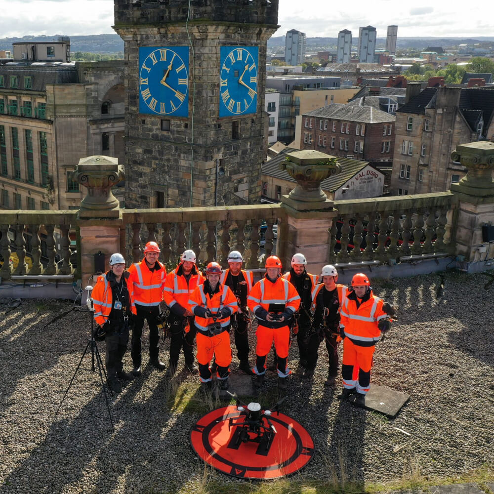 drone survey for chimney repair